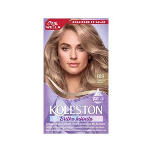 Tintura Koleston Brilho Intenso Louro Claro Perolado 818