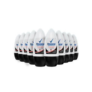 Kit com 10 Desodorante Rexona Rollon 50Ml Women Invisible Antibac