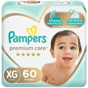 Fralda Descartável Pampers Premium Care XG 60 Unidades