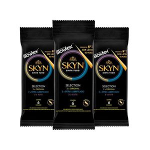 Kit 3 Prerservativo Blowtex Skyn Selection 6 Unidades cada
