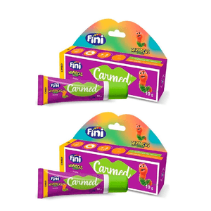 Kit 2 Hidratante Labial Carmed Fini Minhocas Incolor 10g cada