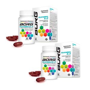 Kit Com 2 Borg Az 1000mg 60 comprimidos