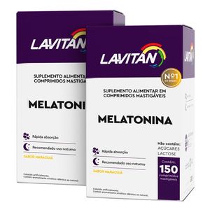 Kit 2 Lavitan Melatonina Maracujá 150 Comprimidos