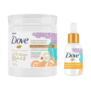 Kit Máscara de Tratamento Dove Texturas Reais 500g + Booster Dove Texturas Reais Nutrição 30ml cada