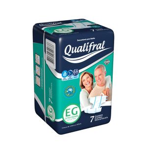Fralda Geriátrica Qualifral Regular EG 7 Unidades