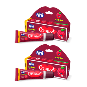 Kit 2 Hidratante Labial Carmed Fini Amora Intensa com Cor 10g Cada