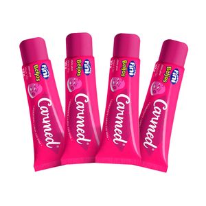 Kit com 4 Hidratante Labial Carmed Fini Beijos Com Cor Efeito Gloss 10g