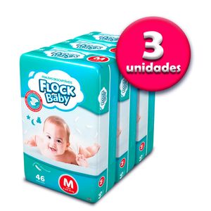 Kit Fralda Descartável Flock Baby M 129 Tiras