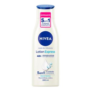 loção Hidratante Corporal Nivea Lotion Express 48H Para Todos Os Tipos de Pele 200ml