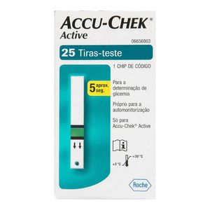 Tiras de Glicemia Accu-Chek Active com 25 unidades