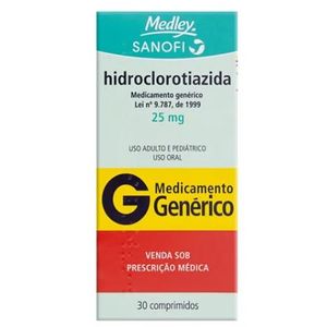 Hidrocloratiazida Medley 25mg com 30 comprimidos