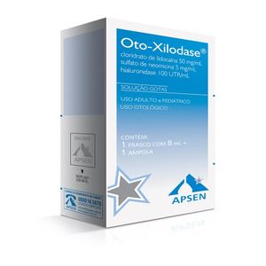 Oto-Xilodase Apsen em gotas 8ml