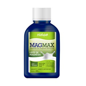 Leite de Magnésia Natulab Magmax Sabor Hortelã 80mg/ml com 100ml