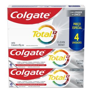creme Dental Colgate Total 12 Clean Mint 90g Leve 4 Pague 3