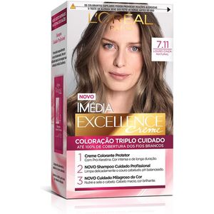 Tintura Imédia Loréal 7.11 Louro Cendre Natural