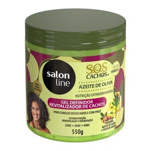 Gel Definidor Revitalizador Salon Line Sos Cachos Azeite de Oliva 550g