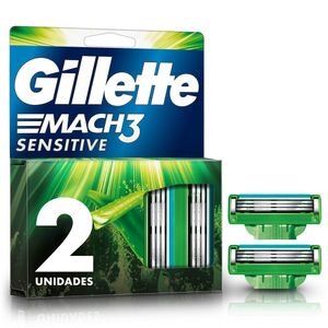 Carga Gillette Mach 3 Sensitive com 2 Unidades
