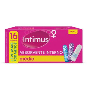 Absorvente Intimus Interno Médio Leve 16 Unidades E Pague 15 Unidades