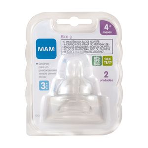 Bico de Mamadeira 3 Fluxo Rápido 4 + Meses 2 Unidades