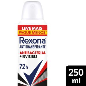 Desodorante Rexona Antibacterial Invisible 72H Aerossol 250ml