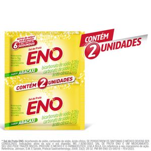 Sal de Fruta Eno 2,28g+ 0,49g+ 2,17g Abacaxi com 2 Unidades 5g