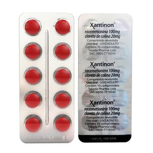 Xantinon Uniao Quimica 100mg+ 20mg com 10 comprimidos