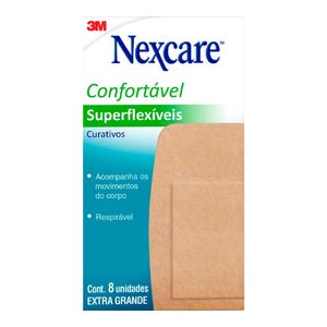 Curativo 3M Nexcare Superflex Joelho Cotovelo com 8 Unidades
