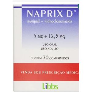 Naprix D Libbs 5mg+12,5mg com 30 cápsulas Duras