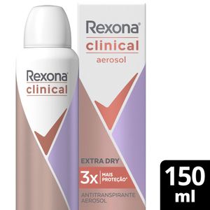 Desodorante Rexona Clinical Extra Dry Aerossol 91g/150ml