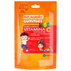 Vitamina C Melagrião Catarinense Laranja E Morango Kids com 30 Gomas