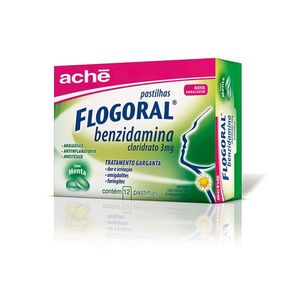 Flogoral Ache Sabor Menta com 12 pastilhas