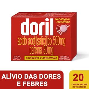 Doril 500mg+ 30mg com 20 comprimidos