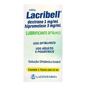 Lacribell Latinofarma 1 mg/ml + 3mg/ml Colírio Estéril 15ml