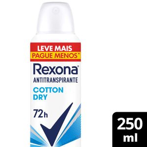 Desodorante Rexona Cotton Dry 72H Aerossol 250ml