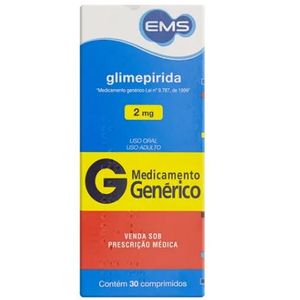 Glimepirida Ems 2mg com 30 comprimidos