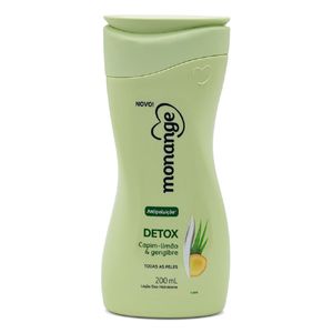 Loção Hidratante Monange Detox Capim Limão E Gengibre 200ml