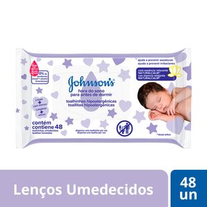 Lenço Umedecido JohnsonS & JohnsonS Baby Hora Do Sono com 48 Unidades