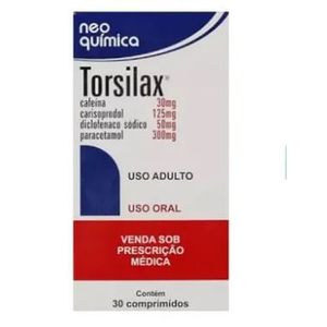 Torsilax Neo Quimca 50mg+ 125mg+ 300mg+ 30mg com 30 comprimidos