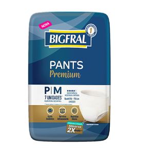 Roupa Íntima Bigfral Pants Descartável Tamanho P/M com 7 Unidades
