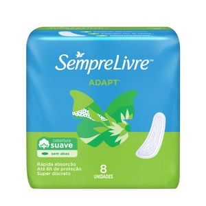 Absorvente Sempre Livre Externo Adapt Sem Abas 8 Unidades