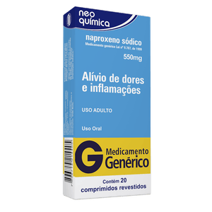 Naproxeno Sódico Neo Quimica 550mg com 20 comprimidos