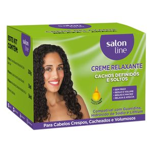 Salon Line creme Relaxante Cachos Definidos E Soltos 200g Kit