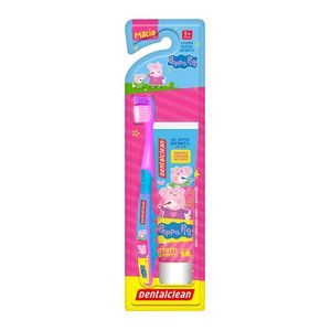 Kit Dentalclean Gel Dental Infantil Peppa 50g+ 1 Escova Dental Macia Kit
