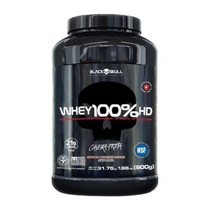 Whey 100% Hd Sabor Chocolate Pote 900g Black Skull