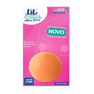 Protetor de Mamilo Lib Ultra Fino Reutilizável Cor Bege - 1 par