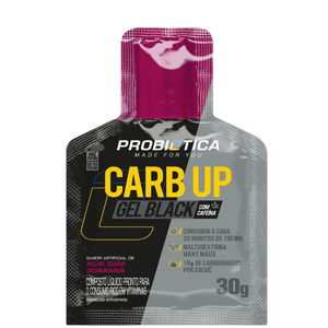 Energético Carb Up Gel Black Probiótica Açaí com Guaraná Sachê 30g
