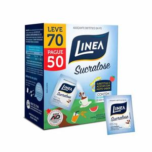 Adoçante Linea Pó Leve 70 Pague 50 Envelopes 0,8g Cada