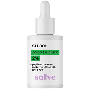Sérum Facial Concentrado Sallve Super Ácido Salicílico 2% Com Peptídeo Antiacne 30ml