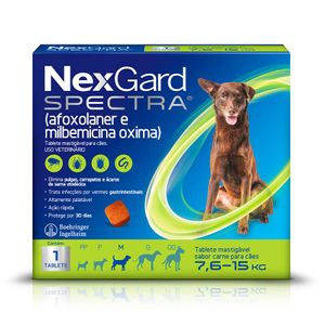 NexGard Spectra Cães de 7,6 a 15kg 1 Tablete