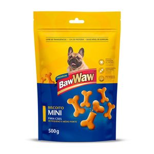 Biscoito Tradicional Baw Waw Para Cães Mini 500g